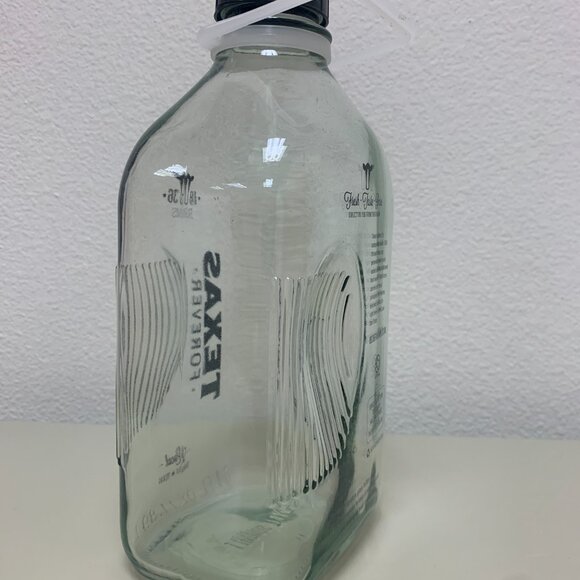 BOTTLE - 64oz 1836 FARMS glass milk bottle black cap TEXAS FOREVER Terrell Farms - Picture 3 of 9